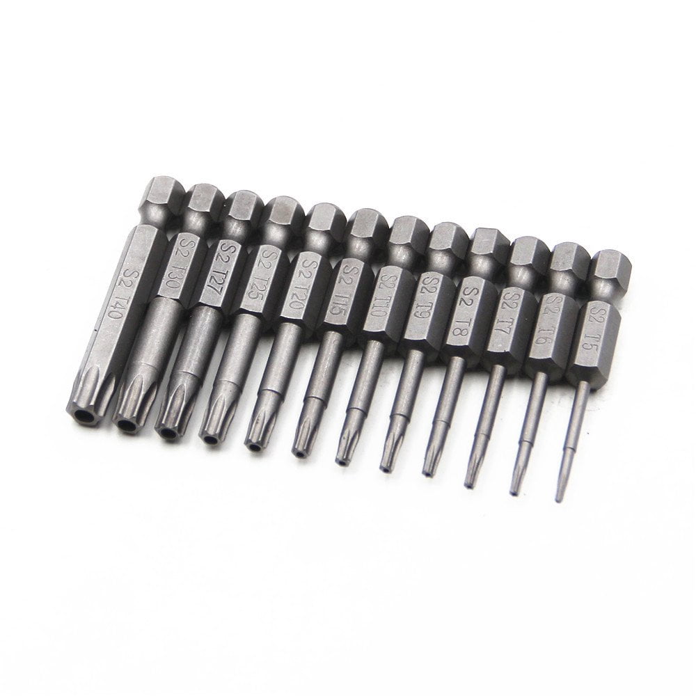 14 Inch Hex Heads Drill Bit Set Steel Screwdriver Bits 50MM Long Compatible with Power Drills Impact Drivers