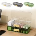 thumbnail image 1 of CQCYD 3Pcs Cable Organizer Box, Desktop Storage Box for Chargers Cables Earphones, Plastic Drawer Organizer, Phone Charger Cord Management, Multifunctional Data Cable Storage, 1 of 9