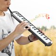 thumbnail image 4 of Melodica, Instrument d'Éducation Musicale Vent Instrument de Musique Instrument Mélodique, pour les Enfants Débutants Noir, 4 of 8