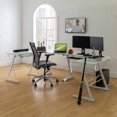 thumbnail image 2 of Bureau de Jeu d'Angle en Forme de L avec Plateau pour Clavier d'Ordinateur, 2 of 7