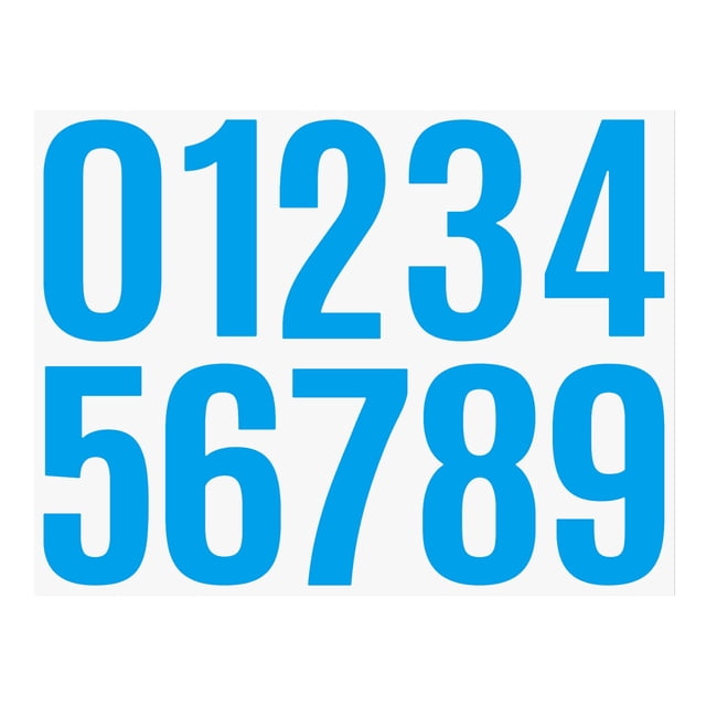4 Inch Large Size Number Stickers, 1 Sheet Self Adhesive House Numbers for Mailbox, Trash Cans - Waterproof Vinyl Numbers Sticker, for Easy Backing Peeling, Bold and Easy-to-Read House Number Labels