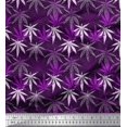 thumbnail image 1 of Soimoi Polyester Crepe Fabric Dot & Chestnut Leaves Decor Fabric Printed Yard 52 Inch Wide, 1 of 3