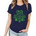 thumbnail image 1 of Meichang St Patricks Day T-Shirt Femme Vert Trèfle à Quatre Feuilles T-Shirts Graphiques Hauts Verts Décontracté Manches Courtes Col Rond T-Shirts St Patricks Day Liquidation, 1 of 3