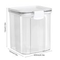thumbnail image 3 of yulier Large Airtight Food Storage Containers with Lids, 950ML Clear Kitchen and Pantry Organization, Plastic Leak-proof Stackable Canisters for Cereal, Flour, Sugar, Cookies, Baking Supply, 3 of 6