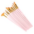 thumbnail image 2 of 12PCs Nylon Brush Set Watercolor Brush Painting Tool Art Supplies for Craft Collection12PCs Matt Pink Rods, 2 of 9
