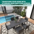 thumbnail image 4 of Kojooin Freestanding Metal Privacy Screen Fence, Rustproof Decorative Divider for Patio, Deck, Balcony or Garden, 4 of 7