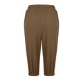 thumbnail image 4 of Timegard Shorts pour Femmes, Taille Haute Élastique, Cordon de Serrage, Bas Resserré, Shorts Mi-Cuisse Décontractés avec Poches, 4 of 6