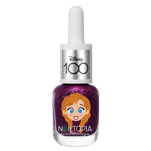 Nailtopia Vernis à Ongles Biosourcé Sans Éclats Collection Disney Olaf - Vernis Infusé Superaliment - Formule Résistante aux Éclats - Séchage Rapide, Tenue Longue Durée - Bleu Pâle Métallisé - 0,169 oz