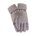 thumbnail image 3 of Winter Fingerless Gloves Fleece Lined Soft Knit Acrylic Fiber Windproof Solid Color for Cycling Outdoor Daily Commuting Cold Weather, 3 of 5