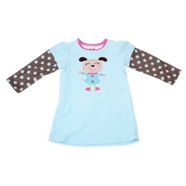 Carter's Little Girls' Fleece Nightgown - Dog Polka - Small 4/5