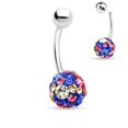 thumbnail image 5 of 14ga CZ Gem Paved Ferido Ball - 316L Surgical Steel - Belly Button Rings, 5 of 5