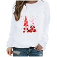 thumbnail image 2 of Meichang T-Shirts de la Saint-Valentin pour Femmes Imprimé Cœur Tee Tops Manches Longues Col Rond Pull de Vacances en Solde Cadeaux de la Saint-Valentin, 2 of 3