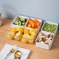 thumbnail image 4 of RKSTN Kitchen Utensils Plastic Divided Serving Tray With Lids, Snack Fruit Trayfood Storage Lunch Storage Box, Vegetarian Candy Snack Party Appetizers Tray Kitchen Utensils Set, 4 of 7