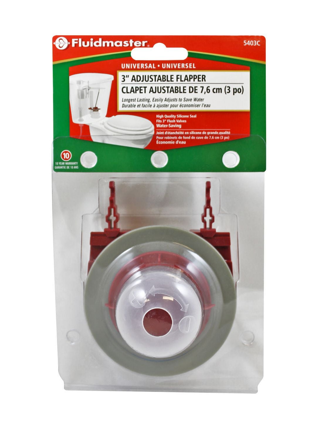 Fluidmaster® 5403C Adjustable Water Saving 3" Toilet Flapper