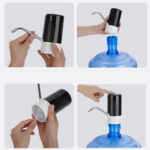 facefd Barreled Water Bottle Pump Dispenser Electric Drinking Water Jug Pump Black