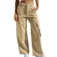 thumbnail image 2 of Teissuly Jeans for Women Fashion Spring/Summer Large Pocket Zipper Button Tight Pants, Size S-XL, 2 of 6