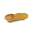 thumbnail image 4 of BLISSFUL STEP Bottines à Talon Bloc à Bout Rond pour Femmes avec Fermeture Éclair Latérale Jaune 8, 4 of 7