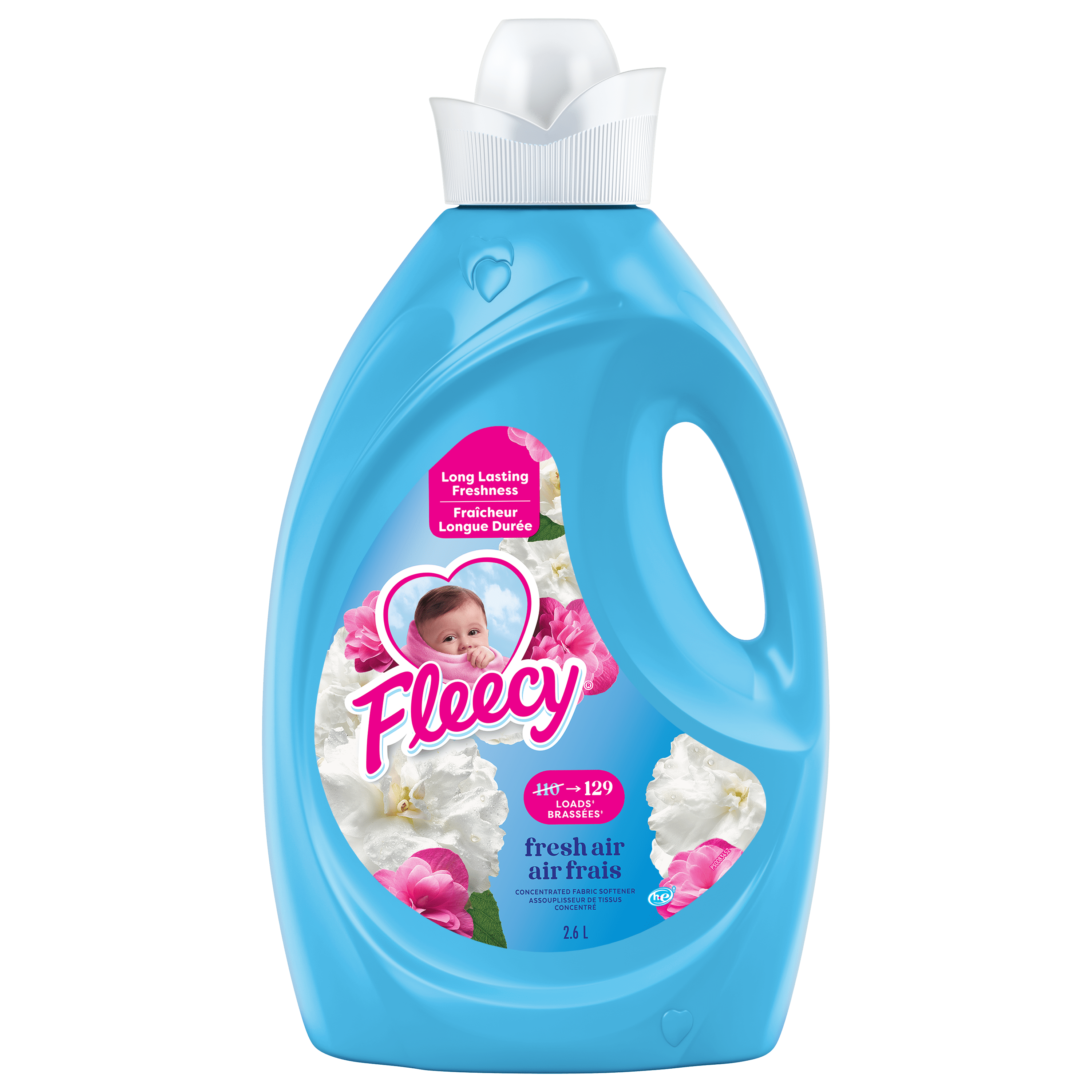 Fleecy Concentrated Fabric Softener, Fresh Air Scent, 2.6 L