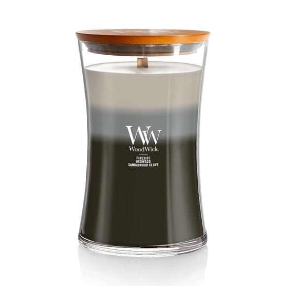 Woodwick Bougie Warm Woods Trilogy Grand Pot