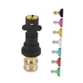 thumbnail image 2 of DYNWAVECA High Pressure Washer Adapter Quick Connect Sturdy Replacement Part Accessories Cleaning Tool Pressure Washer Fitting for Car 7 Nozzle Set, 2 of 10