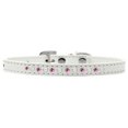 thumbnail image 1 of Collier en Cristal Rose et Perle 14 Blanc pour Chiot, 1 of 1