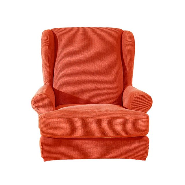 DOLITY 1 Ensemble Housse de Protection Extensible en Spandex pour Fauteuil à Oreilles Orange