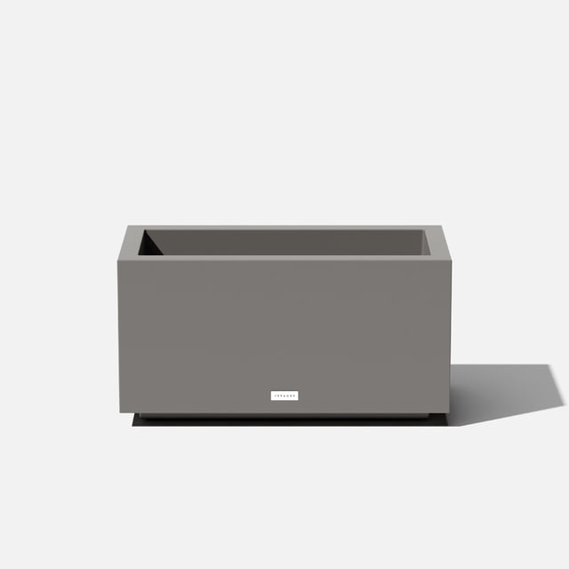 Veradek Block Series Jardinière Longue en Plastique Petite - Gris