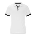 thumbnail image 1 of Chemise Décontractée d'Été pour Homme à Manches Courtes - Ourlet à Couleurs Contrastantes, Polyester Respirant, Haut de Mode Confortable pour l'Extérieur et le Quotidien, 1 of 5