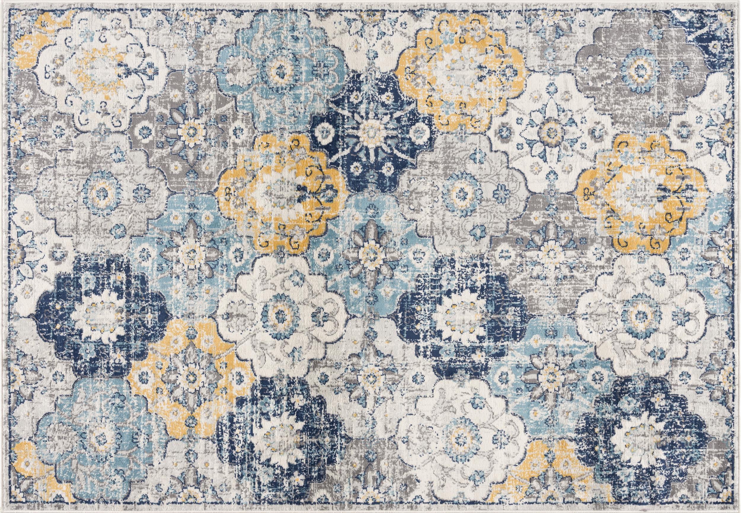 Tapis floral moderne de la collection Savannah Rug Branch