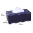 thumbnail image 2 of Tissue Box Cover Leather Retro Rectangular Multifunctional Napkin Holder, Modern Facial Tissue Pumping Paper Dispenser,navy blue, 2 of 5