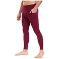 thumbnail image 3 of Sentmoon Compression Leggings for Men Compression Pants Men Solid Color Pocket High-Elastic Yoga Pants Control Breathable Warm Running Cycling Sports Fitness Pants, 3 of 7
