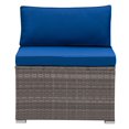 thumbnail image 2 of CorLiving Parksville 6-Piece Resin Wicker Rattand and Galvanized Steel Patio Sectional Set with Cushions and Square Coffee Table, Expandable, Outdoor Conversation Set, 2 of 9