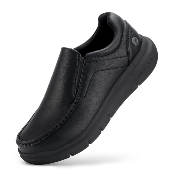FitVille Mens Wide Slip-On Dress Shoes Leather Loafers Business Casual Shoes for Men