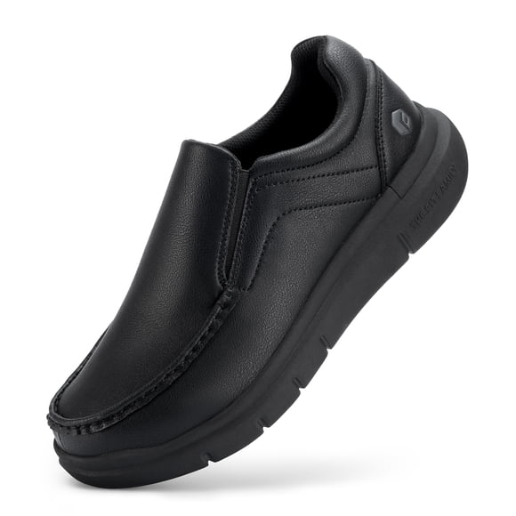 FitVille Mens Wide Slip-On Dress Shoes Leather Loafers Business Casual Shoes for Men