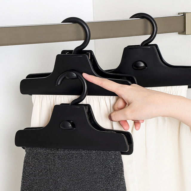 EGNMCR Organization and Storage Home Storage Clothes Hanger Seamless Pants Clip Storage Pants Special Wrinkle Pants Rack coat hanger