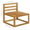 thumbnail image 4 of vidaXL Sectional Middle Sofa & Cream White Cushion Solid Acacia Wood, 4 of 4