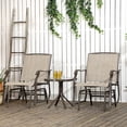 thumbnail image 2 of Outsunny 3 Piece Patio Rocking Chair Set Outdoor Glider Set w/ Glass Table, 2 of 10