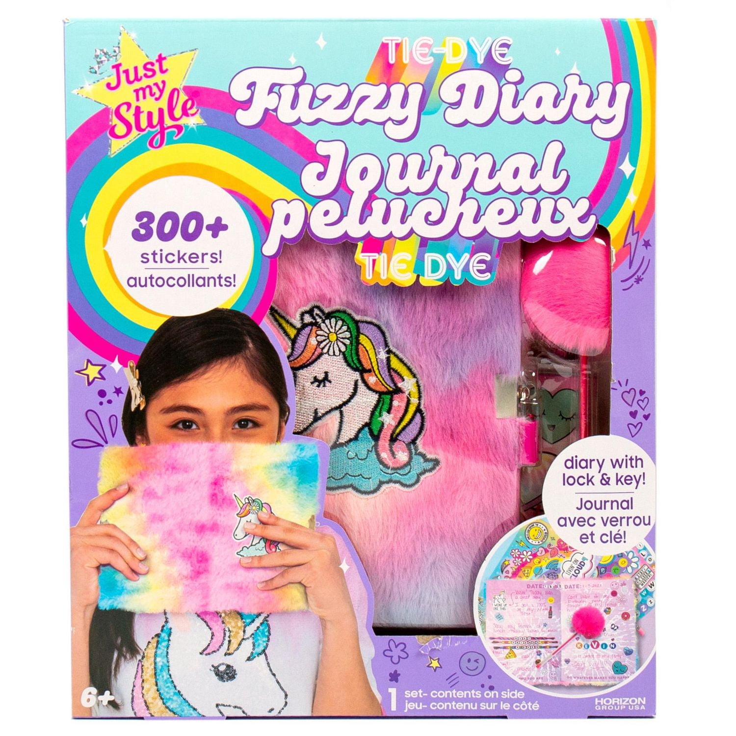 Just My Style® Journal pelucheux tie-dye