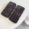 thumbnail image 2 of ORUYROP Designed for iPhone 13 Case,Water Ripple Pattern Curly Wave Frame Soft Cute Phone Cover for Men Women Girls（iPhone 13,Black）, 2 of 7