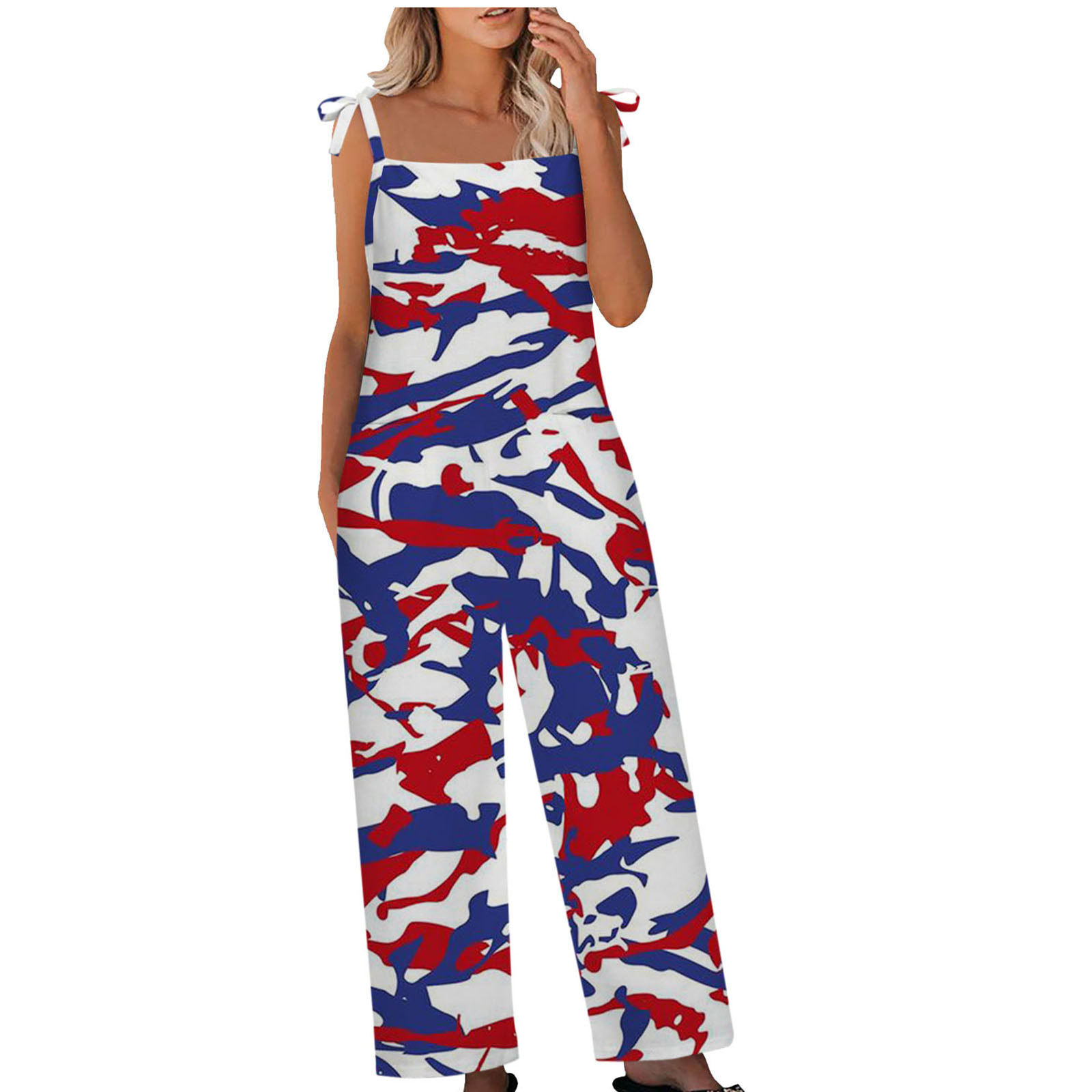 Birdeem Women Ladies Printed Summer Sleeveless Backless Loose Long Playsuits Rompers Jumpsuit
