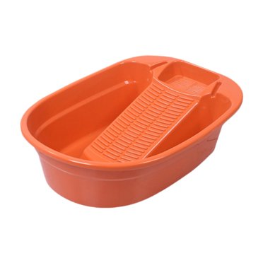 Siruishop Lightweight Multipurpose Home Hand Wash Basin for T Shirts Clothes Underwear orange