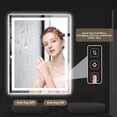 thumbnail image 4 of MIUUKA Dimmable LED Bathroom Mirror - 24x32" Rectangular Vanity, Front & Backlight, Anti-Fog, Shatter-Proof, Memory Function, 3 Color Temperatures, Wall Mounted, 4 of 7