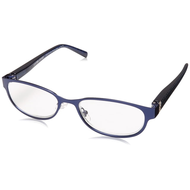 Foster Grant Isa Lunettes de Lecture, Bleu Marine/transparent, 59 mm