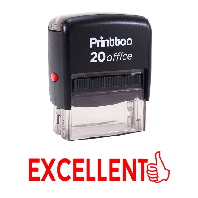Printtoo EXCELLENT Self Inking Rubber Stamp Office Stationary Stamp-Blue