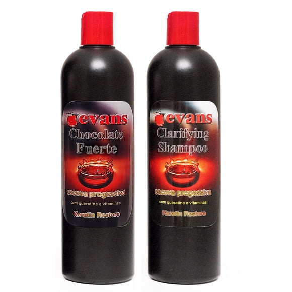 YSSER evans COMBO PACK Brazilian Keratin Hair Smoothing Treatment Blowout Straightening System â Strong 16 fl oz + Clarifying Shampoo, 16 Fl Oz (Pack of 2)