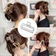 thumbnail image 3 of maskred Fashion Claw Clips Large Simple Style Handy Simple Style Sturdy Exquisite Accessories Barrettes for Women White/Rectangle 1Set, 3 of 6