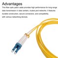 thumbnail image 4 of Unique Bargains 5Pcs 6.6Ft Single Mode Duplex Fiber Optic Patch Cable LSZH Fiber Jumper Optical LC to LC for Router Switches, 4 of 6