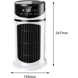 Portatif Air Conditionneur Air Conditionnement ventilateur Six vitesses de vent Lumière personnelle Air Ventilateur de refroidissement (blanc)