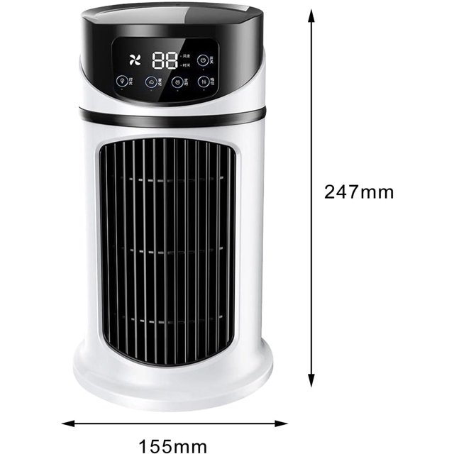 Portable Air Conditioner Air Conditioning Fan Six Wind Speeds Personal Light Air Cooling Fan (White)