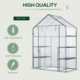 thumbnail image 4 of Outsunny Mini Greenhouse, Walk-in Greenhouse with 4 Shelves, Roll-Up Door, 4 of 10